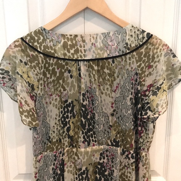Voir Voir Sheer Floral A-line Dress Sz 10 - Picture 6 of 8